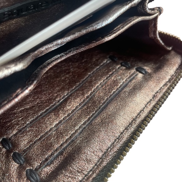 49 Square Miles Black Suede Chit Chat Phone Wallet Wristlet Zip Around - Picture 6 of 15